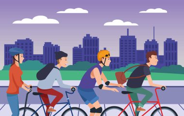 Bisiklet scooter ve paten ile sürme İnsanlar