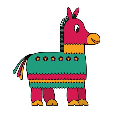 Meksika pinata eşek karikatür izole simgesi