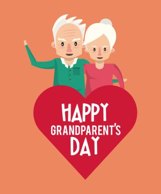 Karikatürler ile Mutlu dedesi gün kartı