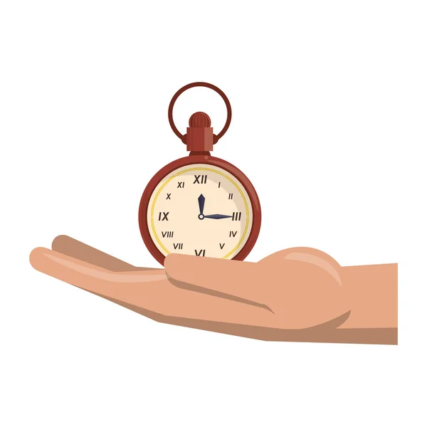 Tijdklok Watch alarm cartoon — Stockvector