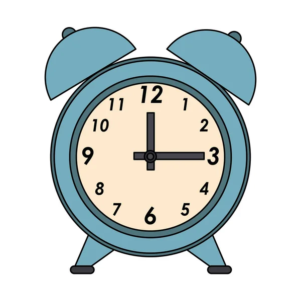 Reloj tiempo reloj alarma dibujos animados — Archivo Imágenes Vectoriales