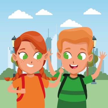 sevimli sevimli çocuk çocukluk karikatür