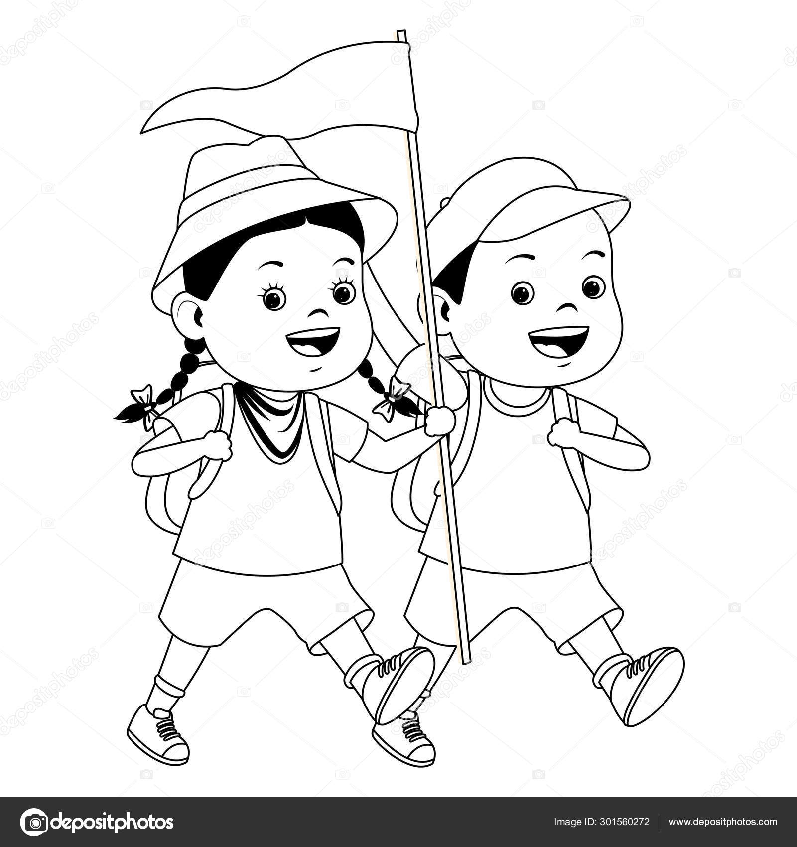 Summer Camp Clip Art Black And White