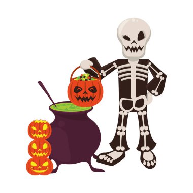 cadılar bayramı ekim korkunç kutlama karikatür