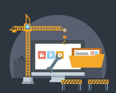 teknoloji cihaz bakım desteği karikatür