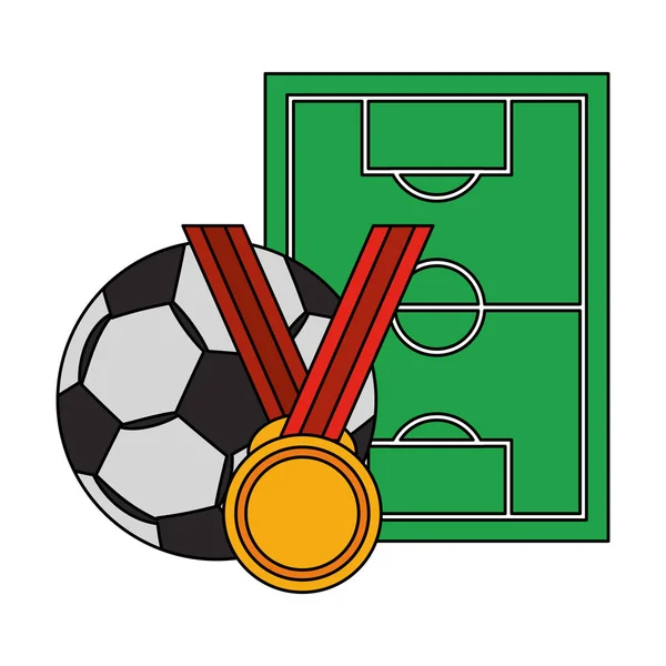 Fútbol fútbol deporte juego de dibujos animados — Archivo Imágenes Vectoriales