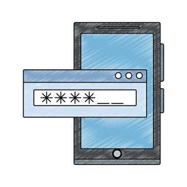 Şifre karalamalı akıllı telefon