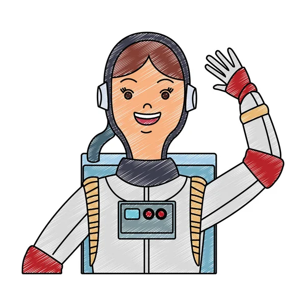 Женщина-астронавт — стоковый вектор