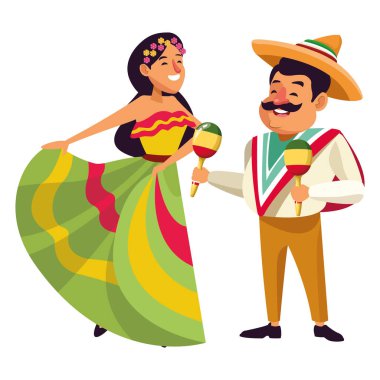 mexican traditional culture icon cartoon clipart