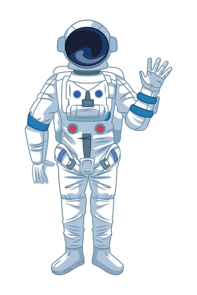 Astronaut ruimte exploratie cartoons geïsoleerd — Stockvector