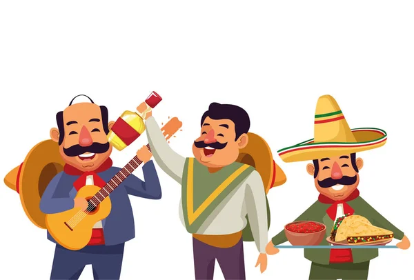 Cultura tradicional mexicana icono de dibujos animados — Vector de stock