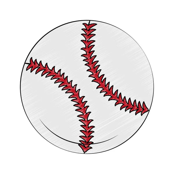 Бейсбольний м'яч ізольований писар — стоковий вектор