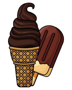 dondurma konisi ve buz lolly