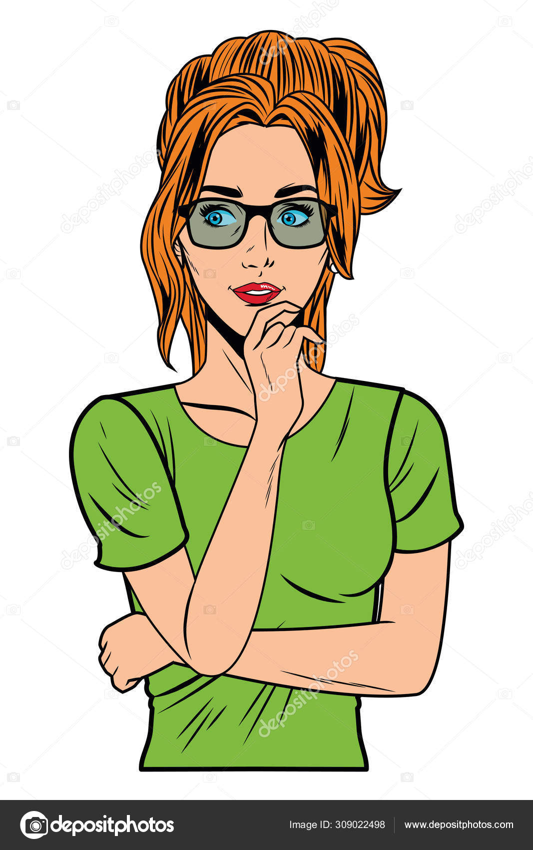 Young Woman Avatar Cartoon Character Vector Image By C Jemastock Vector Stock