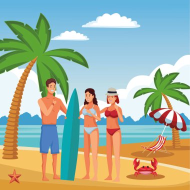 Gençler ve yaz karikatürleri