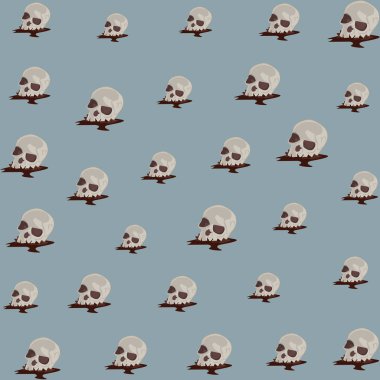 Cadılar bayramı kafatası başlık desen arka planı