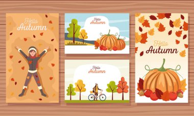 Merhaba sonbahar sezonu sahneleri.