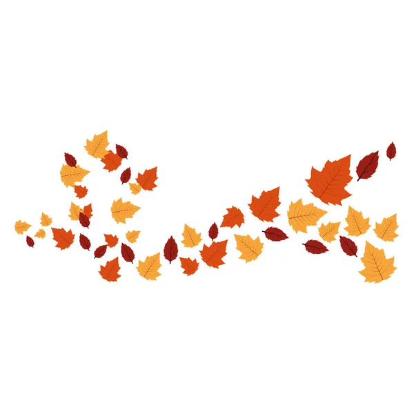 Jesienny liść roślina sezonowe rama — Wektor stockowy