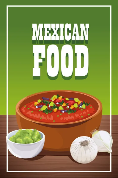 Delizioso design del cartellone messicano Food — Vettoriale Stock