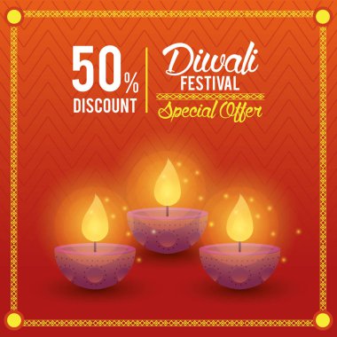 Diwali Festivali Hint Teklif Tasarım