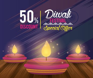 Diwali Festivali Hint Teklif Tasarım