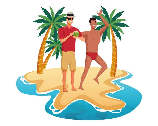 Yaz karikatürlerinde genç erkekler