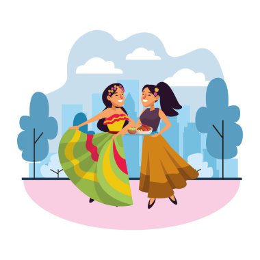 meksika geleneksel kültür simgesi karikatür