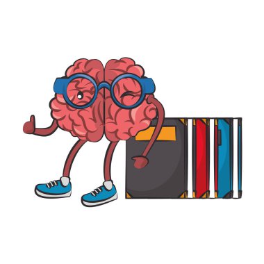 İnsan beyin zekası ve yaratıcılık karikatürler