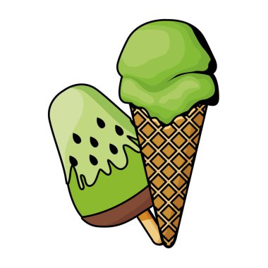 dondurma konisi ve buz lolly