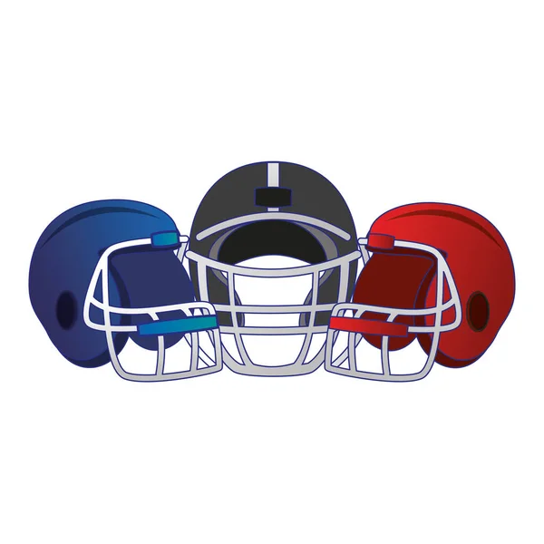 American Football sport spel cartoon blauwe lijnen — Stockvector