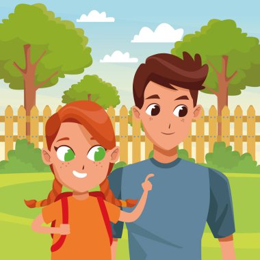 Çocuklu bekar bir aile babası.