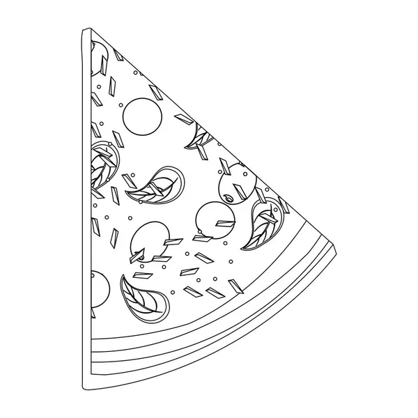 Design de pizza italiana — Vetor de Stock