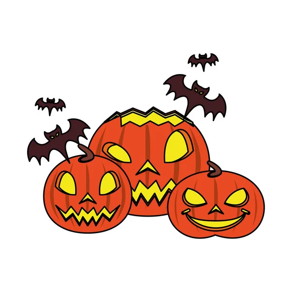 Halloween ottobre spaventoso cartone animato celebrazione — Vettoriale Stock
