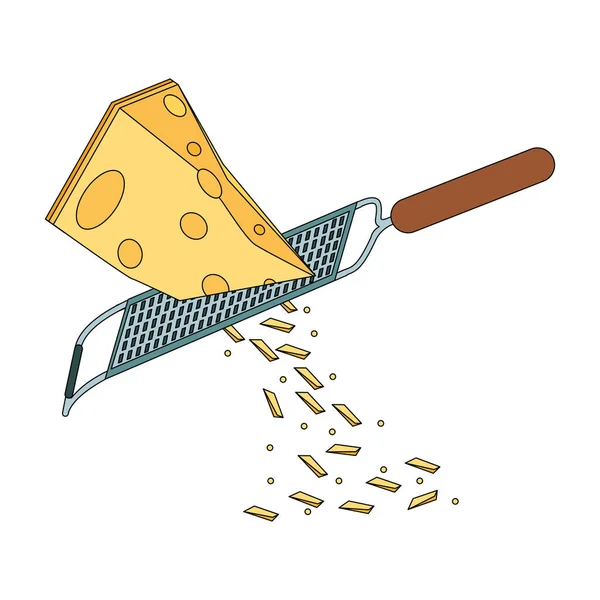 Grater and cheese design — Stock Vector