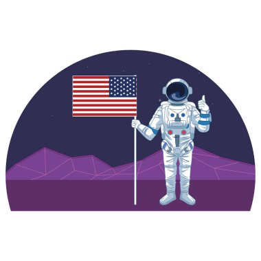 Uzay keşfi karikatürlerinde astronot