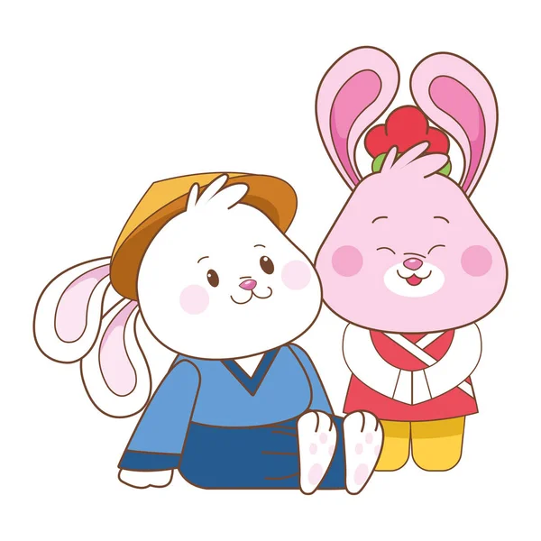 Orta sonbahar festivali karikatürler Tavşanlar