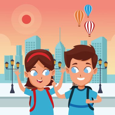 sevimli sevimli çocuk çocukluk karikatür