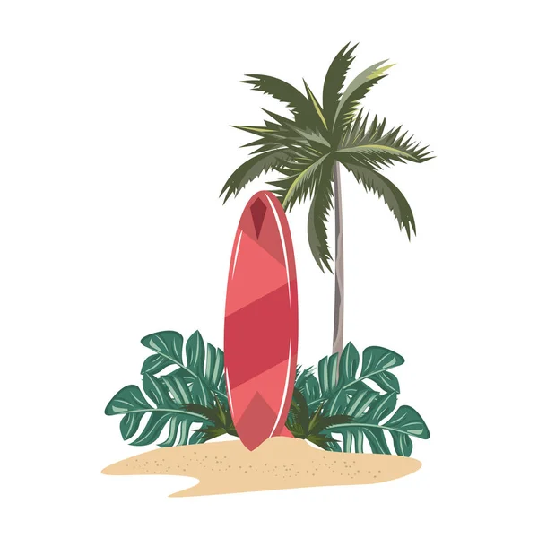 Tropikalne lato relaks kreskówka wakacje — Wektor stockowy