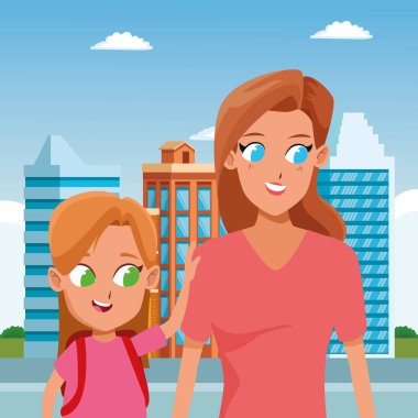 Çocuklu aile tek anne