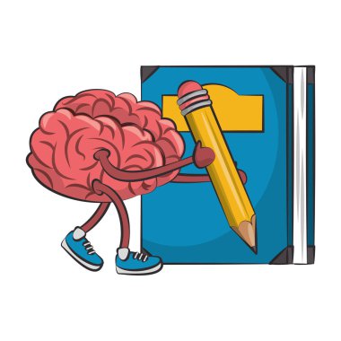 İnsan beyin zekası ve yaratıcılık karikatürler