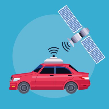 gps konum araba servis konsepti