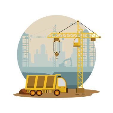 İnşaat binaları ve makineler altında