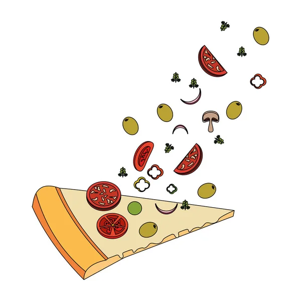 Italian pizza design — Stock Vector
