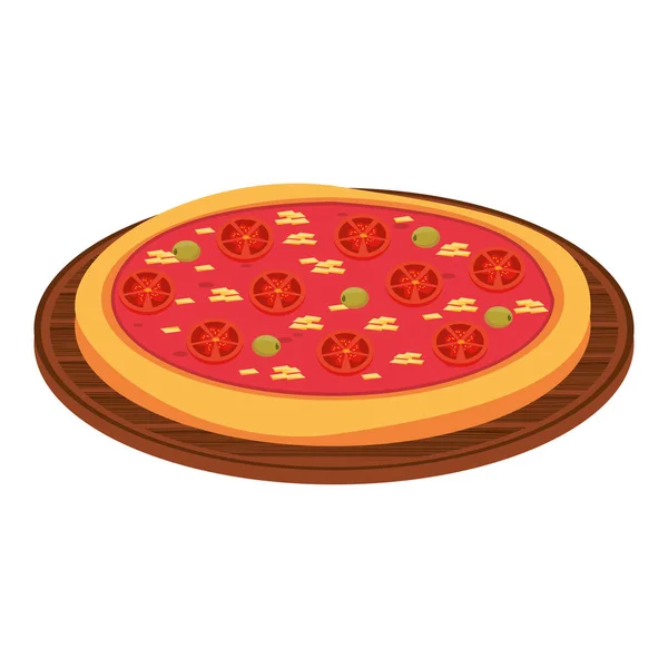 Delicioso diseño de pizza italiana — Vector de stock