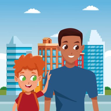 Çocuklu bekar bir aile babası.