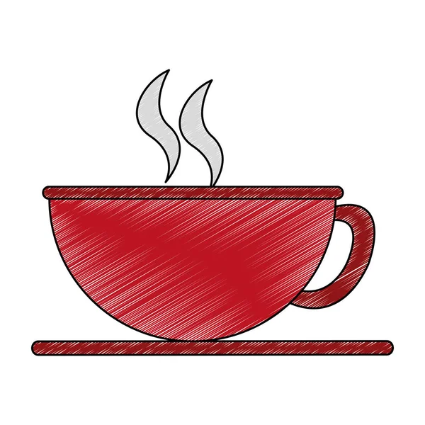 热咖啡杯涂鸦 — 图库矢量图片
