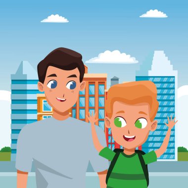 Çocuklu bekar bir aile babası.