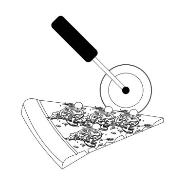 İtalyan pizza tasarımı.