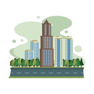 Şehir manzaralı şehir binaları