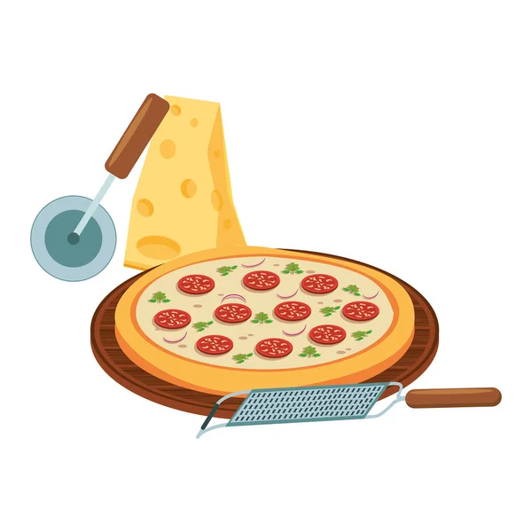 Diseño de pizza italiana — Vector de stock